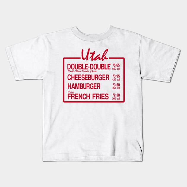 Utah Burger Kids T-Shirt by Meat Beat